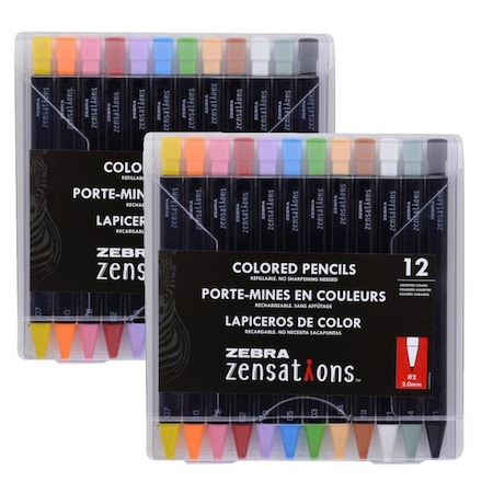 Zebra Pen Zebra Pen ZEB08112-2 Zensations Refill Mechanical Colored Pencils - Pack of 12 ZEB08112-2